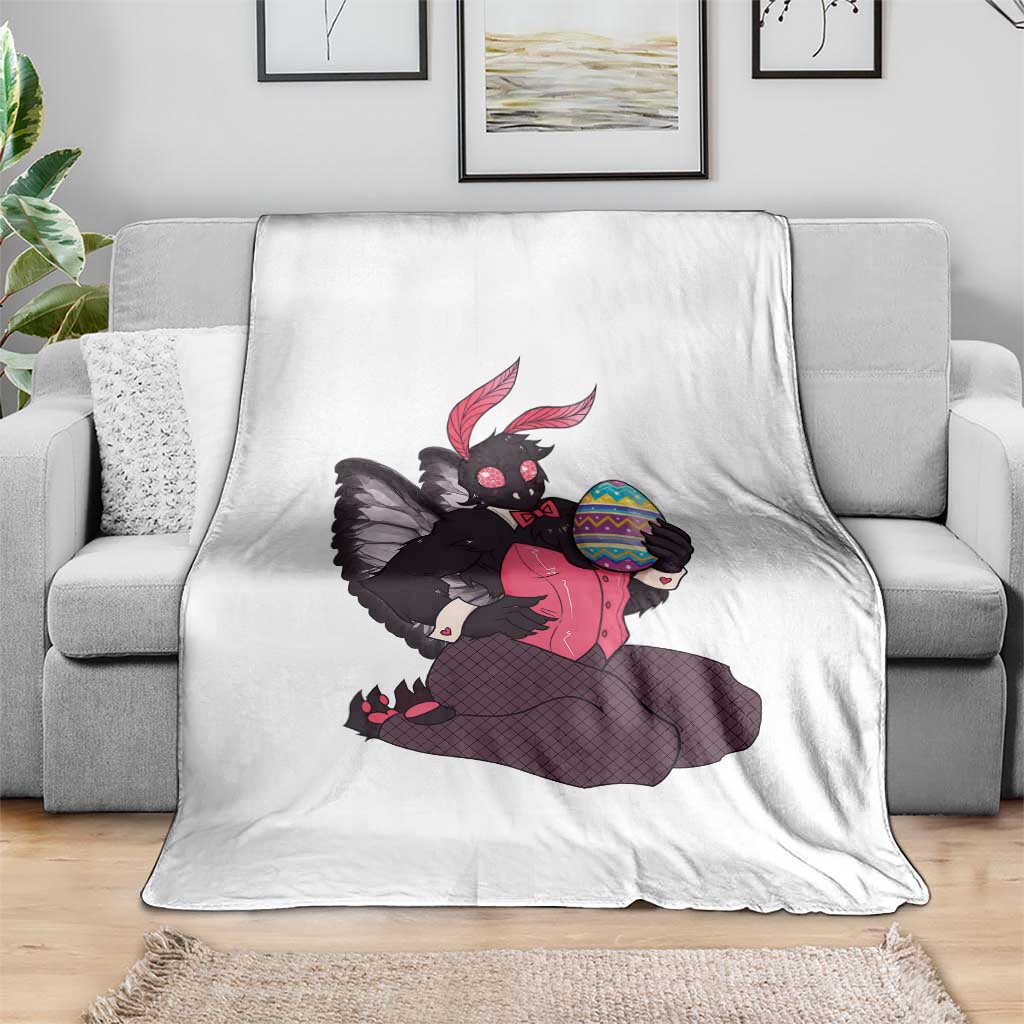 Sexy Easter Bunny Mothman Throw Blanket Cryptid Humor Gift