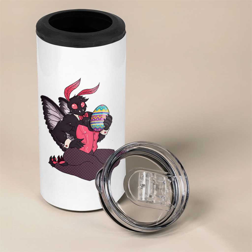 Sexy Easter Bunny Mothman 4 in 1 Can Cooler Tumbler Cryptid Humor Gift