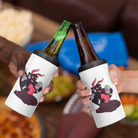 Sexy Easter Bunny Mothman 4 in 1 Can Cooler Tumbler Cryptid Humor Gift