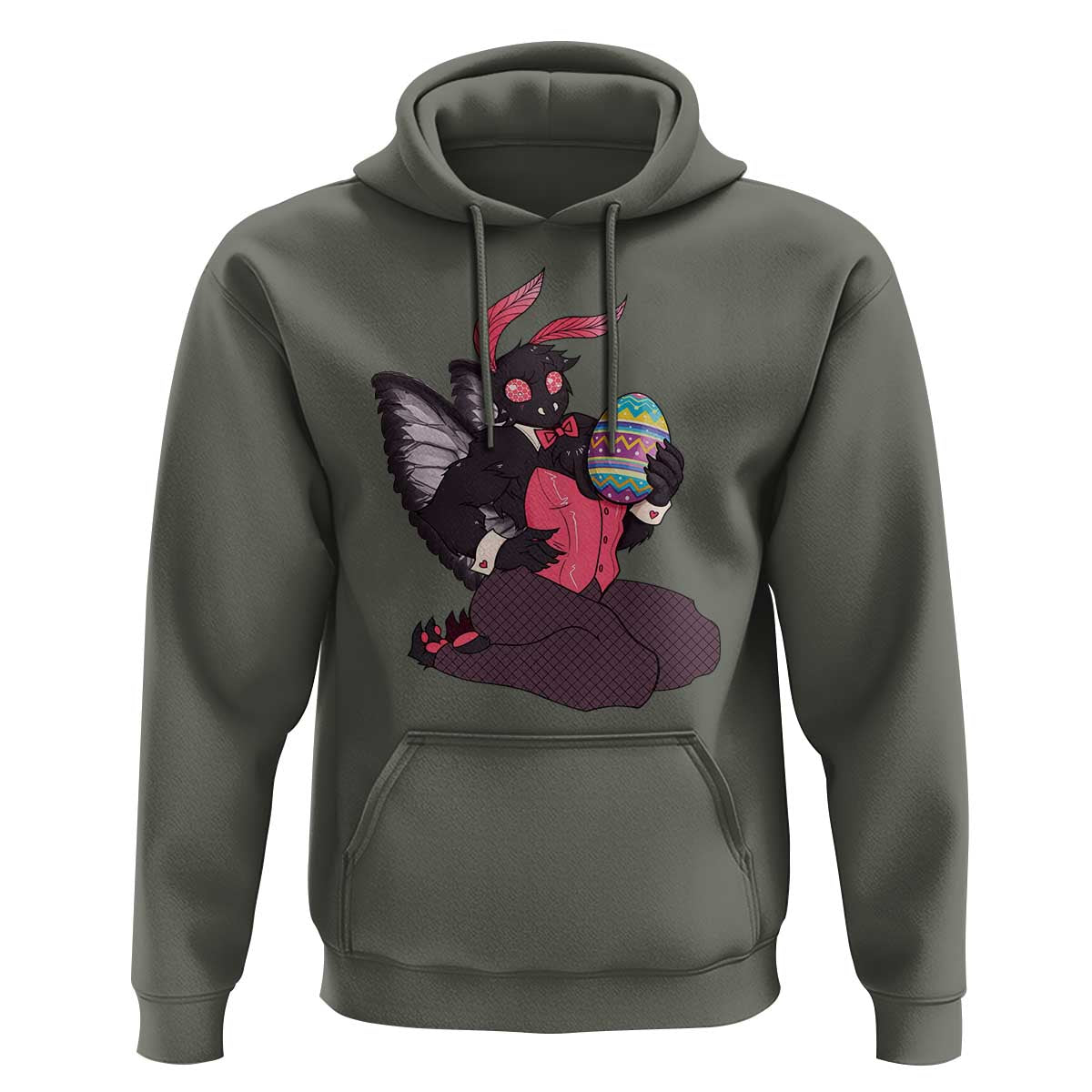 Sexy Easter Bunny Mothman Hoodie Cryptid Humor Gift