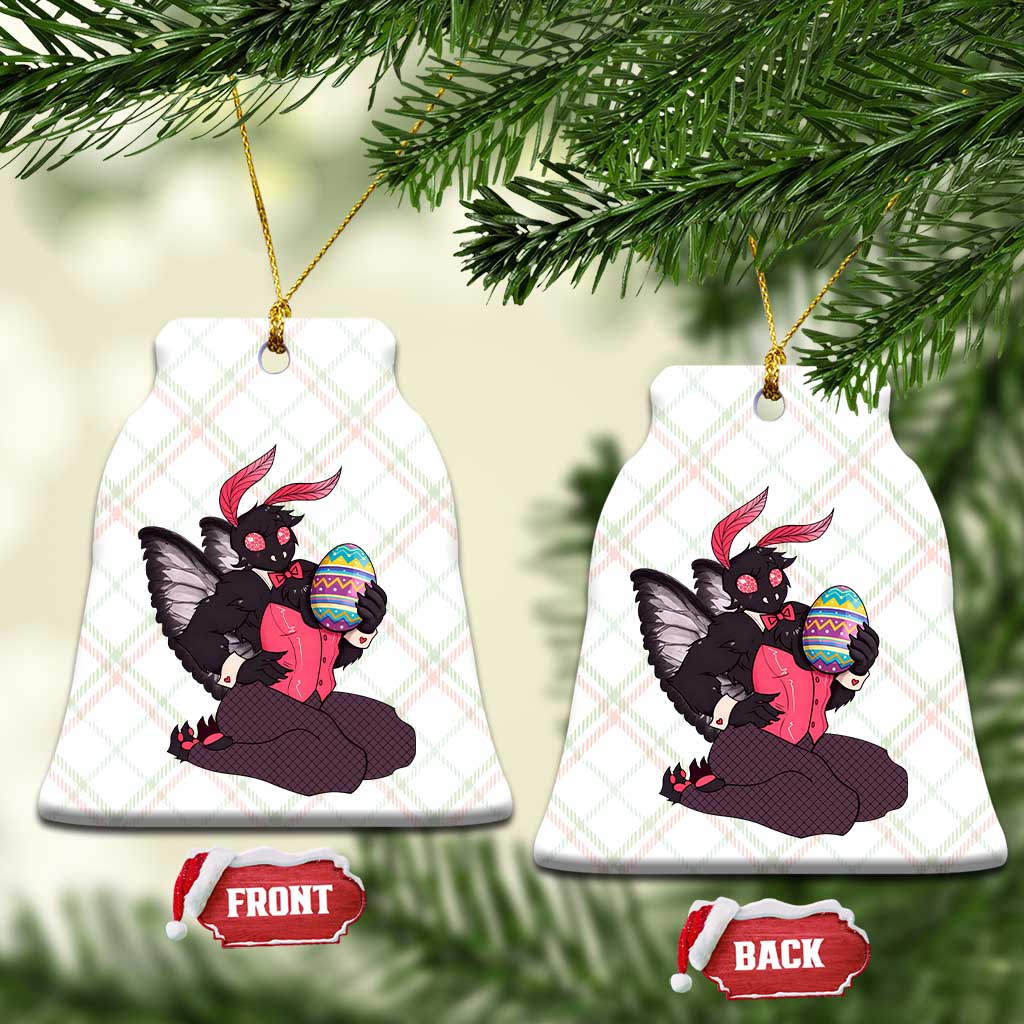 Sexy Easter Bunny Mothman Ceramic Ornament Cryptid Humor Gift