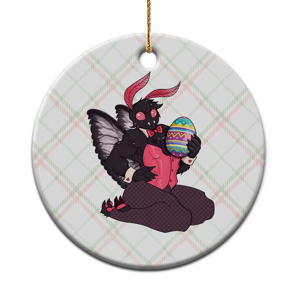 Sexy Easter Bunny Mothman Ceramic Ornament Cryptid Humor Gift