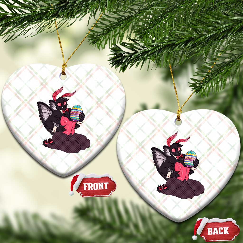 Sexy Easter Bunny Mothman Ceramic Ornament Cryptid Humor Gift