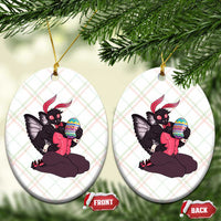 Sexy Easter Bunny Mothman Ceramic Ornament Cryptid Humor Gift
