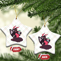Sexy Easter Bunny Mothman Ceramic Ornament Cryptid Humor Gift