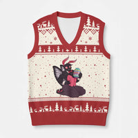 Sexy Easter Bunny Mothman V-Neck Knit Sweater Vest Cryptid Humor Gift