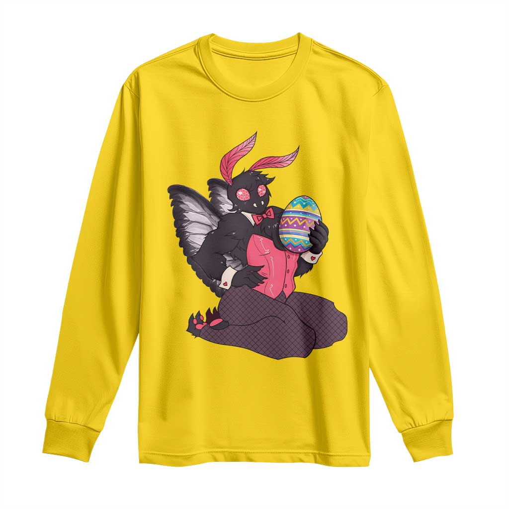 Sexy Easter Bunny Mothman Long Sleeve Shirt Cryptid Humor Gift