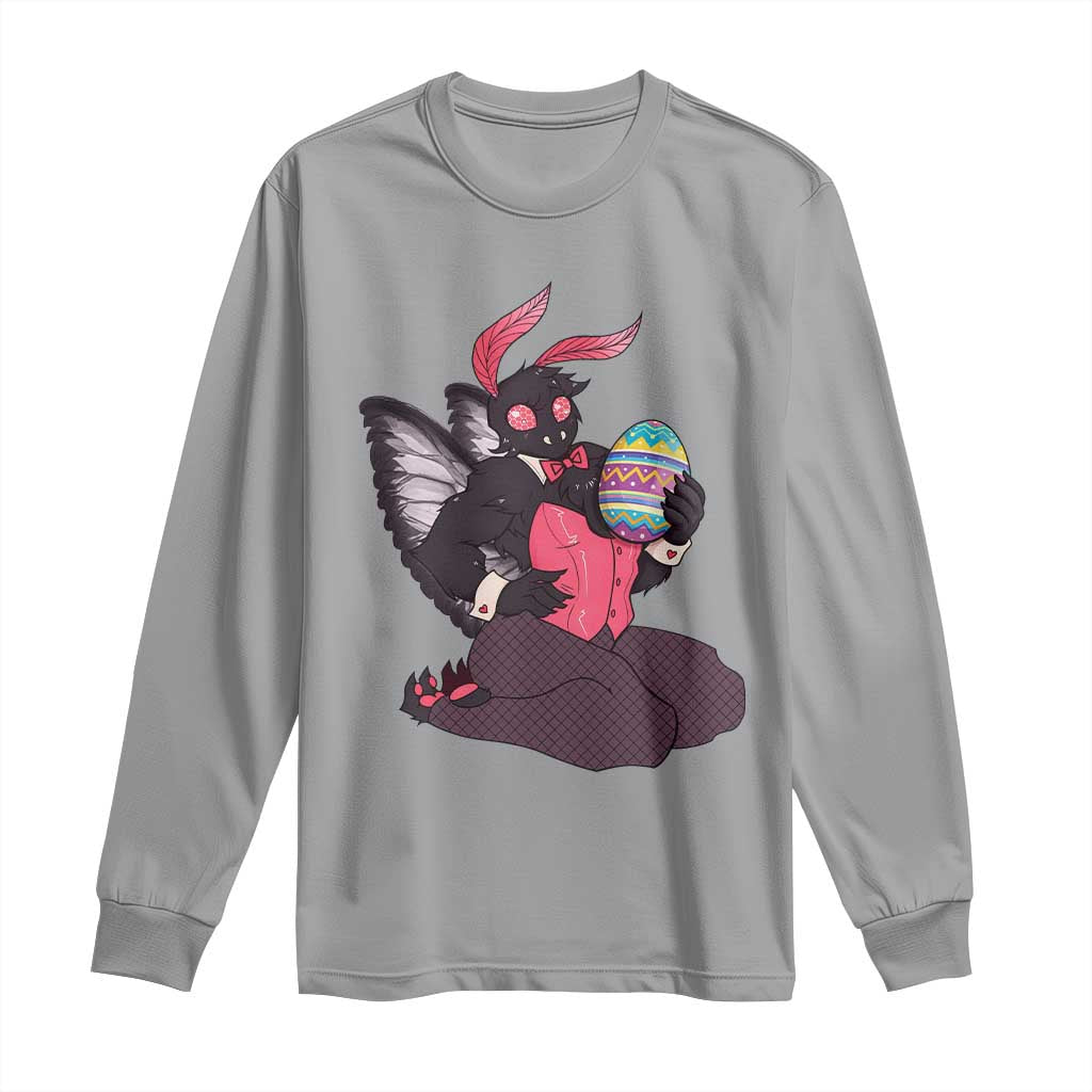 Sexy Easter Bunny Mothman Long Sleeve Shirt Cryptid Humor Gift