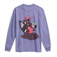 Sexy Easter Bunny Mothman Long Sleeve Shirt Cryptid Humor Gift