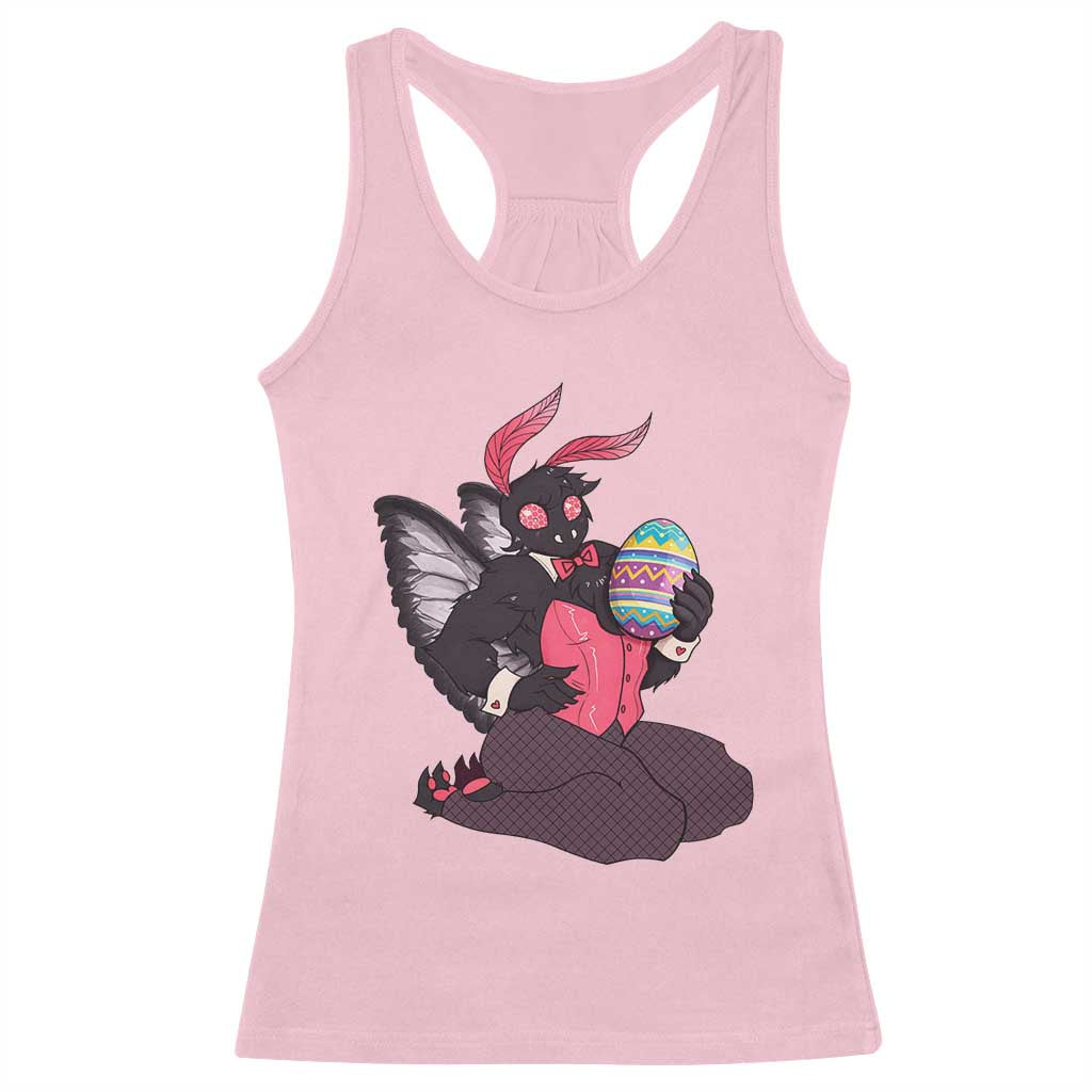 Sexy Easter Bunny Mothman Racerback Tank Top Cryptid Humor Gift