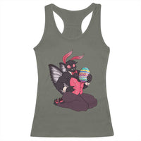 Sexy Easter Bunny Mothman Racerback Tank Top Cryptid Humor Gift