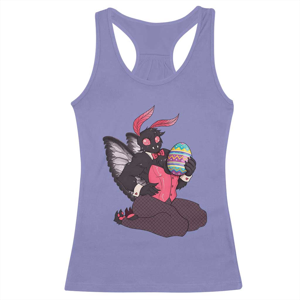 Sexy Easter Bunny Mothman Racerback Tank Top Cryptid Humor Gift