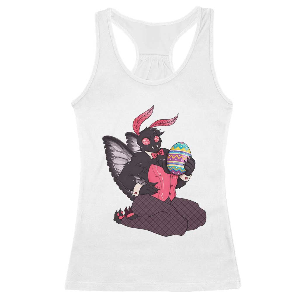 Sexy Easter Bunny Mothman Racerback Tank Top Cryptid Humor Gift