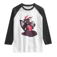 Sexy Easter Bunny Mothman Raglan Shirt Cryptid Humor Gift