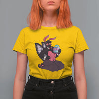 Sexy Easter Bunny Mothman T Shirt For Women Cryptid Humor Gift