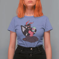 Sexy Easter Bunny Mothman T Shirt For Women Cryptid Humor Gift