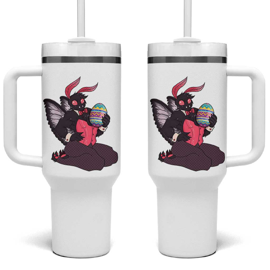 Sexy Easter Bunny Mothman Tumbler With Handle Cryptid Humor Gift