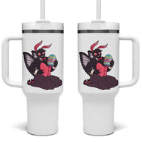 Sexy Easter Bunny Mothman Tumbler With Handle Cryptid Humor Gift