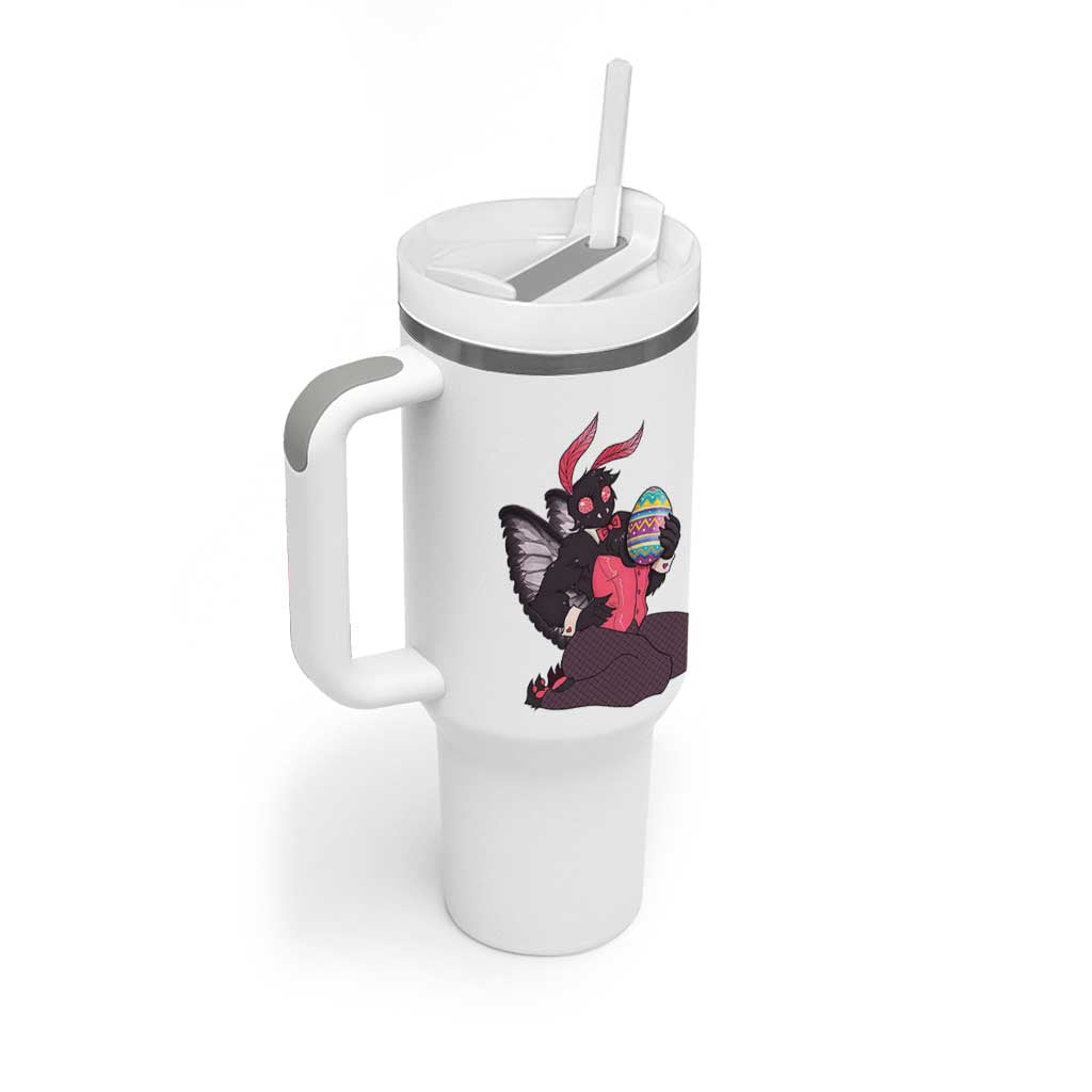 Sexy Easter Bunny Mothman Tumbler With Handle Cryptid Humor Gift