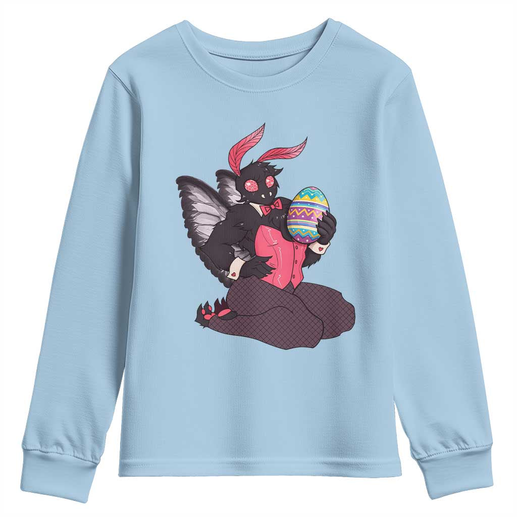 Sexy Easter Bunny Mothman Youth Sweatshirt Cryptid Humor Gift