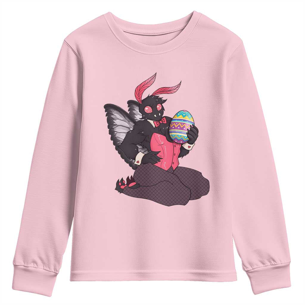 Sexy Easter Bunny Mothman Youth Sweatshirt Cryptid Humor Gift