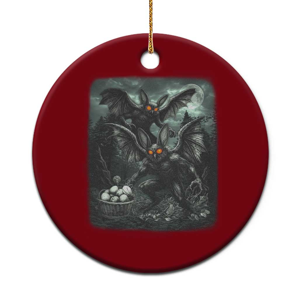 Vintage Horror Mothman Easter Ceramic Ornament Folklore Monster Lover Gift