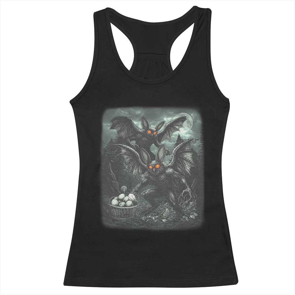 Vintage Horror Mothman Easter Racerback Tank Top Folklore Monster Lover Gift