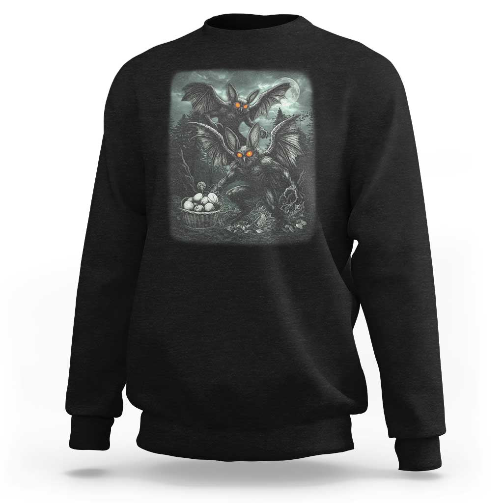 Vintage Horror Mothman Easter Sweatshirt Folklore Monster Lover Gift