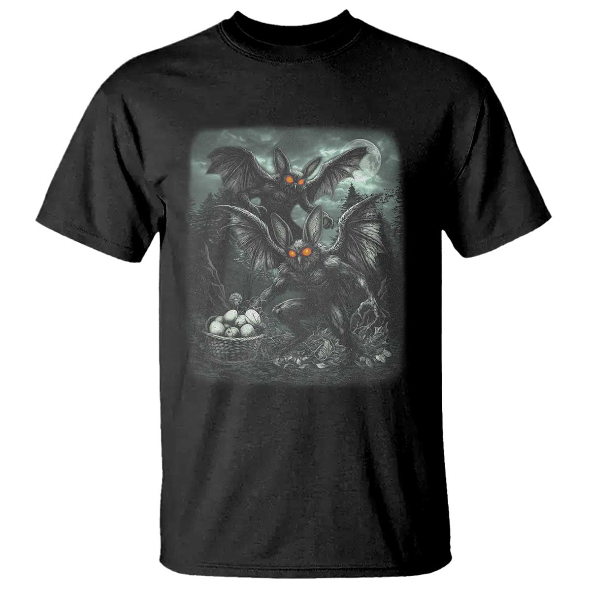 Vintage Horror Mothman Easter T Shirt Folklore Monster Lover Gift
