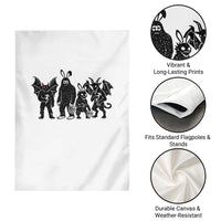 Funny Easter Cryptid Squad Garden Flag Bigfoot Mothman Jersey Devil Chupacabra Gift