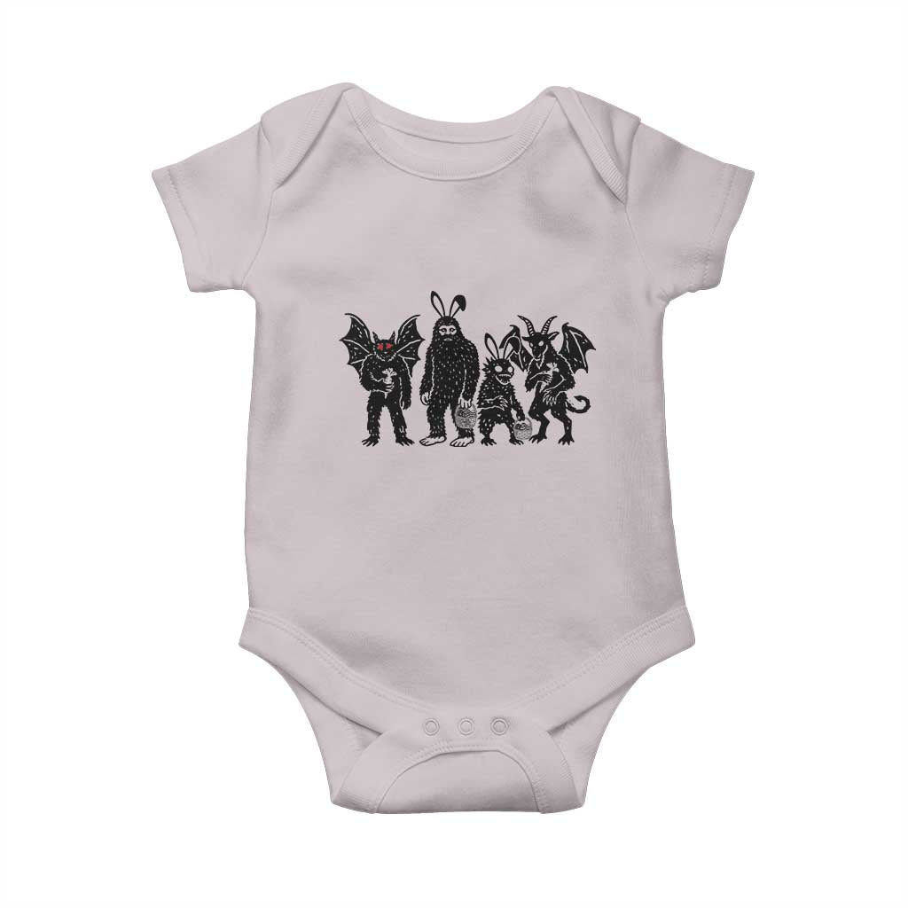 Funny Easter Cryptid Squad Baby Onesie Bigfoot Mothman Jersey Devil Chupacabra Gift