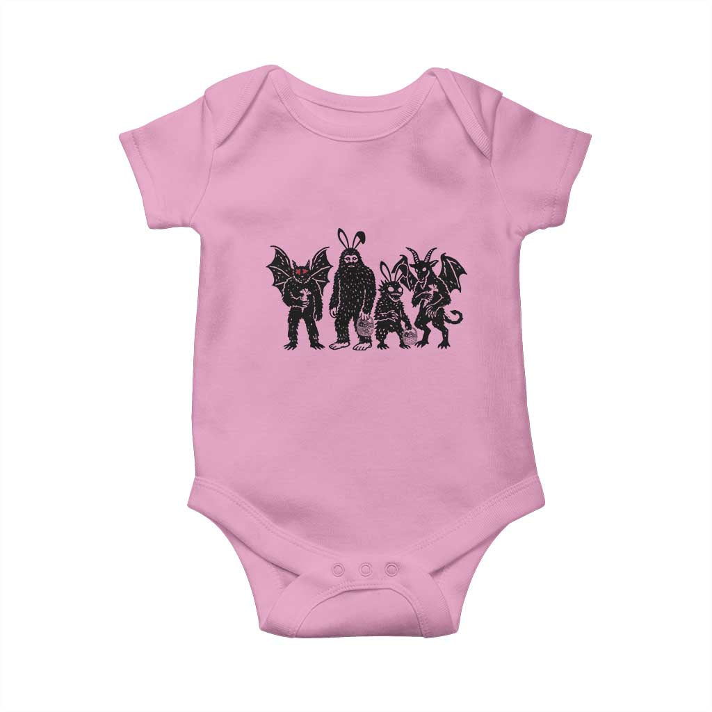 Funny Easter Cryptid Squad Baby Onesie Bigfoot Mothman Jersey Devil Chupacabra Gift