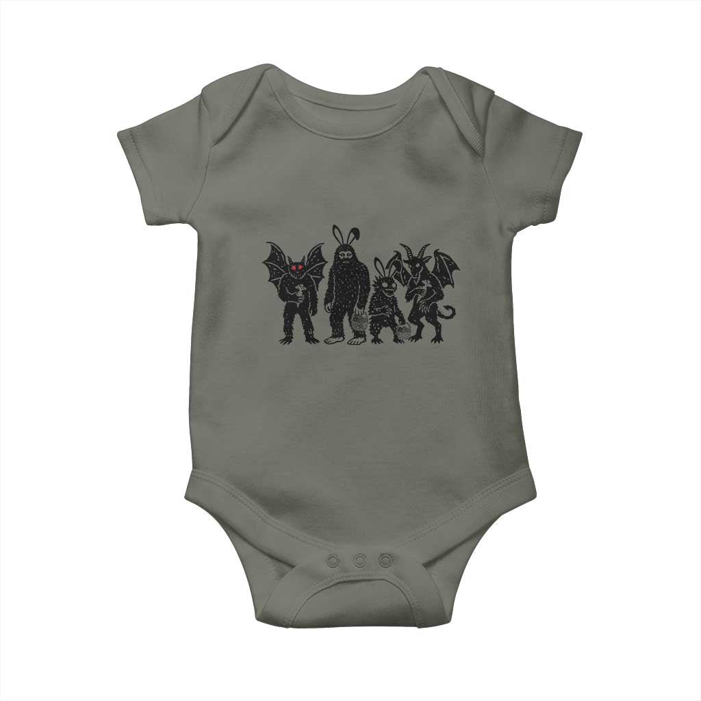 Funny Easter Cryptid Squad Baby Onesie Bigfoot Mothman Jersey Devil Chupacabra Gift