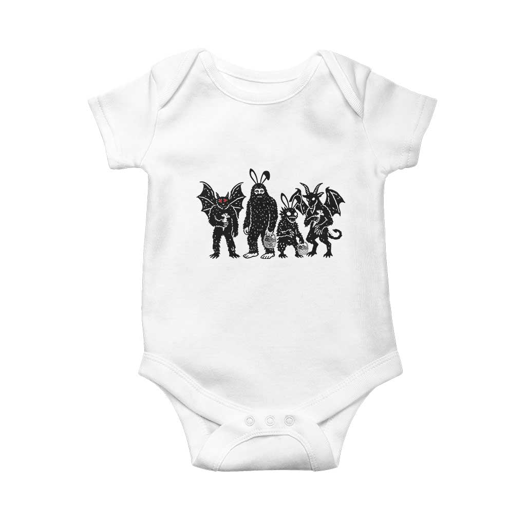 Funny Easter Cryptid Squad Baby Onesie Bigfoot Mothman Jersey Devil Chupacabra Gift