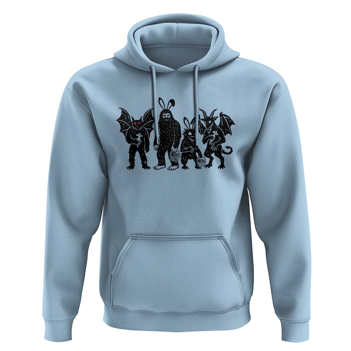 Funny Easter Cryptid Squad Hoodie Bigfoot Mothman Jersey Devil Chupacabra Gift