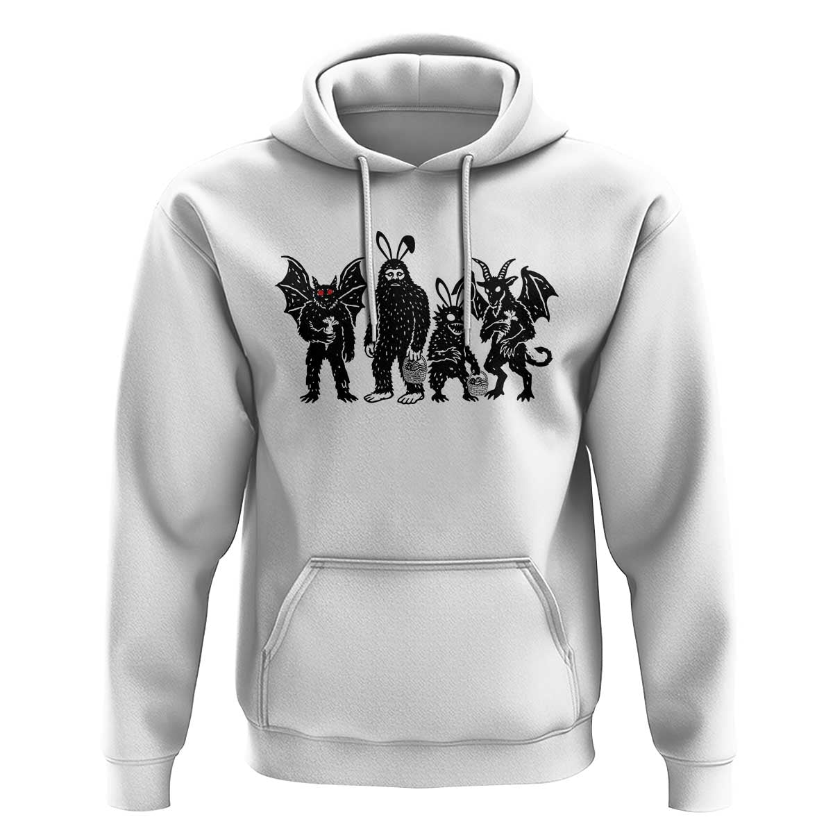 Funny Easter Cryptid Squad Hoodie Bigfoot Mothman Jersey Devil Chupacabra Gift