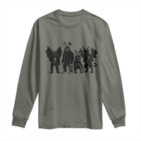Funny Easter Cryptid Squad Long Sleeve Shirt Bigfoot Mothman Jersey Devil Chupacabra Gift