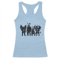 Funny Easter Cryptid Squad Racerback Tank Top Bigfoot Mothman Jersey Devil Chupacabra Gift