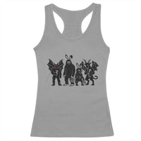 Funny Easter Cryptid Squad Racerback Tank Top Bigfoot Mothman Jersey Devil Chupacabra Gift