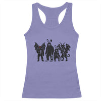 Funny Easter Cryptid Squad Racerback Tank Top Bigfoot Mothman Jersey Devil Chupacabra Gift