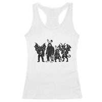 Funny Easter Cryptid Squad Racerback Tank Top Bigfoot Mothman Jersey Devil Chupacabra Gift