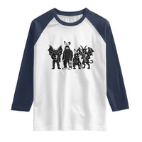 Funny Easter Cryptid Squad Raglan Shirt Bigfoot Mothman Jersey Devil Chupacabra Gift