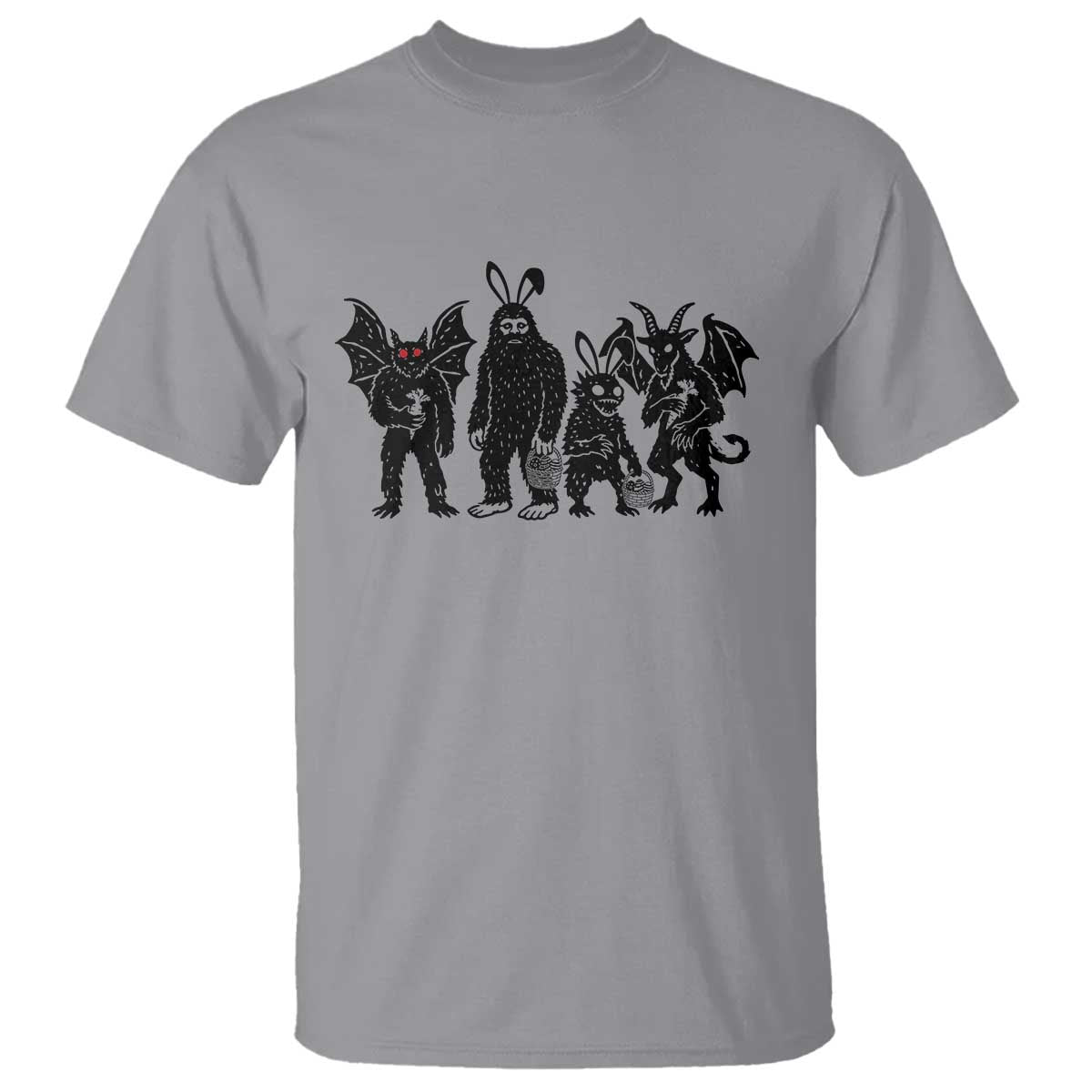Funny Easter Cryptid Squad T Shirt Bigfoot Mothman Jersey Devil Chupacabra Gift