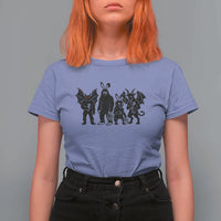 Funny Easter Cryptid Squad T Shirt For Women Bigfoot Mothman Jersey Devil Chupacabra Gift