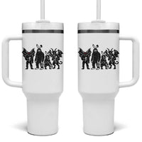 Funny Easter Cryptid Squad Tumbler With Handle Bigfoot Mothman Jersey Devil Chupacabra Gift
