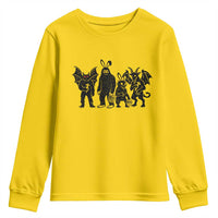Funny Easter Cryptid Squad Youth Sweatshirt Bigfoot Mothman Jersey Devil Chupacabra Gift