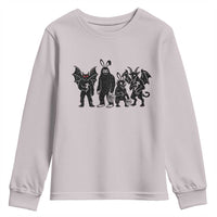 Funny Easter Cryptid Squad Youth Sweatshirt Bigfoot Mothman Jersey Devil Chupacabra Gift