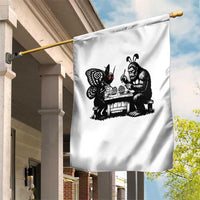Funny Bigfoot And Mothman Egg Painting Garden Flag Cryptid Easter Gift