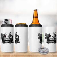 Funny Bigfoot And Mothman Egg Painting 4 in 1 Can Cooler Tumbler Cryptid Easter Gift