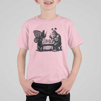 Funny Bigfoot And Mothman Egg Painting T Shirt For Kid Cryptid Easter Gift